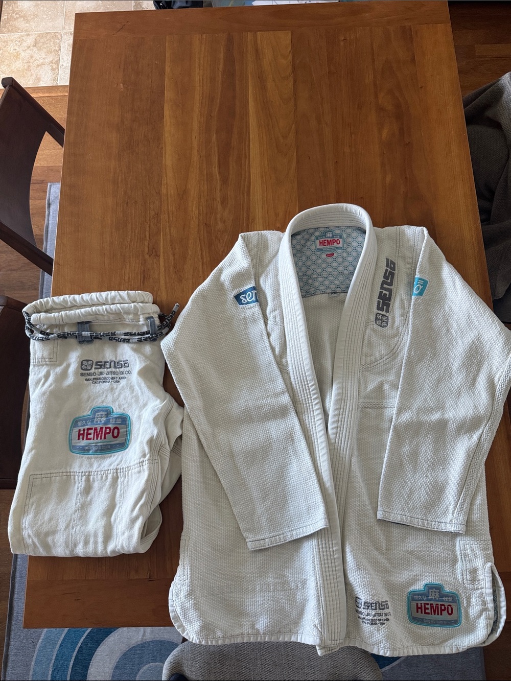 SENSO White Hempo Men's Jiu-Jitsu Gi A1L
